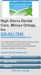 Mobile Screenshot of highsierradentalcare.com